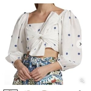Farm Rio embroiderd crop top. Size xL